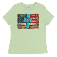 Matcha flag and turquoise cross Ladies Tee - AdoDesignShop
