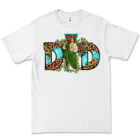 White dad san judas sunflower leopard turquoise Premium Tee - JahusDesignShop