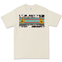 Bone western cowhide serape sunflower mama license plate Premium Tee - BarkalooDesign