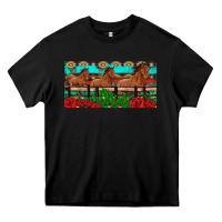Black horses roses ann cactuses license plate Heavy Core Tee - Artiststas