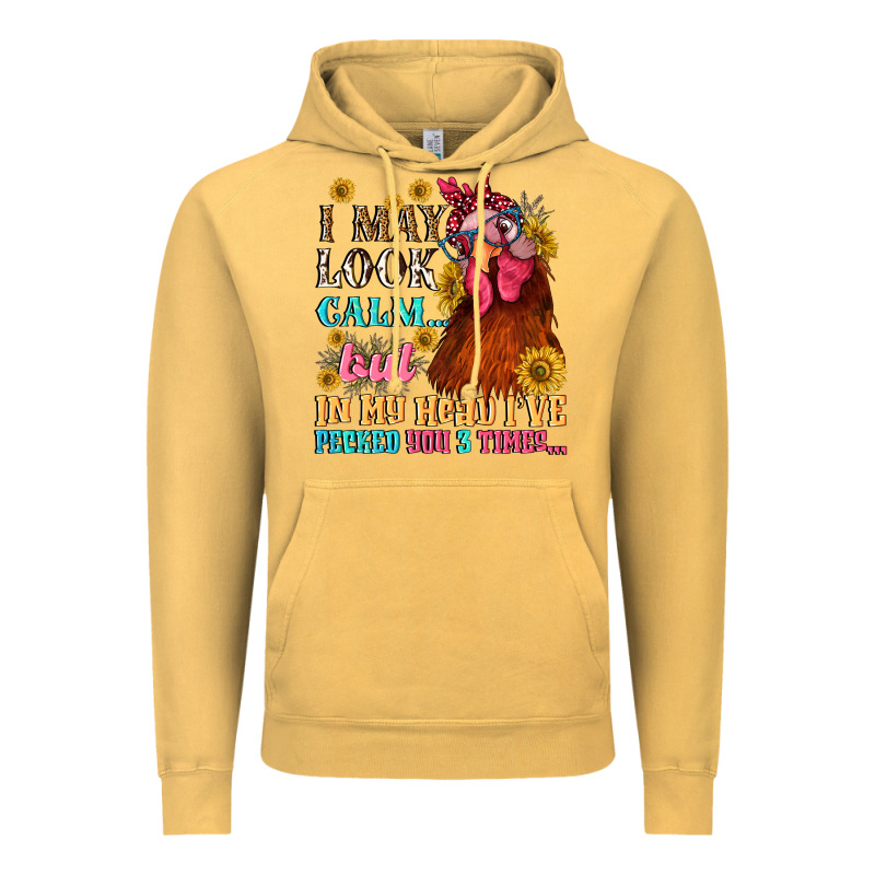 I May Look Calm But In My Head I Pecked You Three Vintage Hoodie by NancyCooperArtShop | Teevron