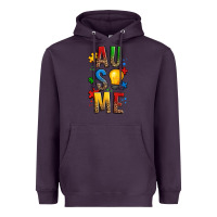 Plum ausome autism Heavyweight Hoodie - OliviaCreatesArt