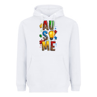 White ausome autism Heavyweight Hoodie - OliviaCreatesArt