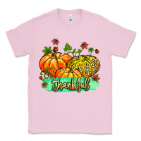 Bubblegum Pink thankful pumpkins with glitter Classic Tee - MaliasSmallBusiness