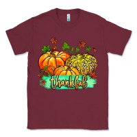 Burgundy thankful pumpkins with glitter Classic Tee - MaliasSmallBusiness