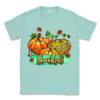 Seafoam thankful pumpkins with glitter Classic Tee - MaliasSmallBusiness