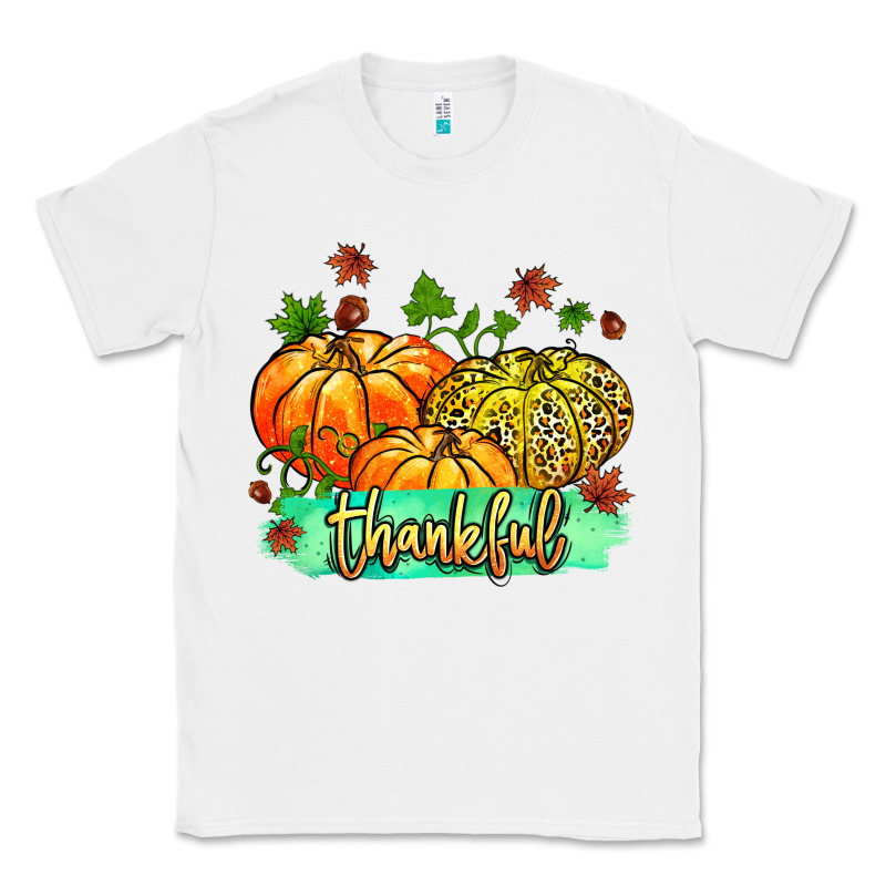 Thankful Pumpkins With Glitter Classic Tee by MaliasSmallBusiness | Teevron