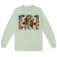 Matcha sunflower cowhide brush stroke Long Sleeve Tee - Artiststas