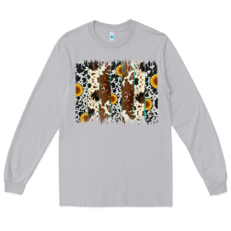 Sunflower Cowhide Brush Stroke Long Sleeve Tee by Artiststas | Teevron
