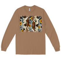 Toasted Coconut sunflower cowhide brush stroke Long Sleeve Tee - Artiststas