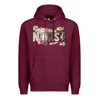Burgundy Easter Nurse  Easter Day Premium Hoodie - CowGirlArtShop