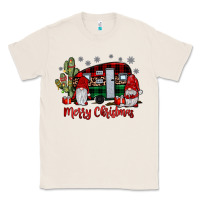 Natural merry christmas gnome caravan Classic Tee - JahusDesignShop