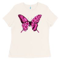 Bone floral pink butterfly Ladies Tee - Jasminsmagicworld