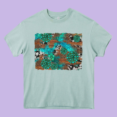 Gemstone Wood And Cowhide Background Heavy Core Tee Designed By Artiststas