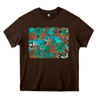 Chocolate Brown gemstone wood and cowhide background Heavy Core Tee - Artiststas