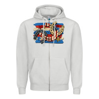 Dove Grey 4th of july horseshoe Zipper Hoodie - CowGirlArtShop