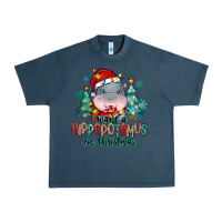 Midnight Navy i want a hippopotamus for christmas Urban Heavy Tee - MaliasSmallBusiness