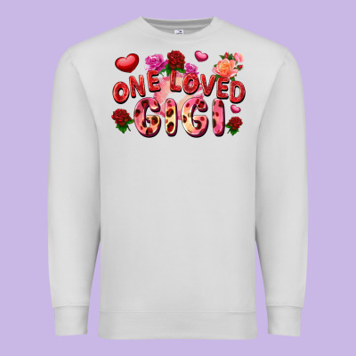 One Loved Gigi Valentine's Day Premium Sweatshirt Designed By Fadigitalartstudio