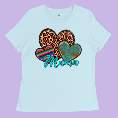 Hearts Mama Ladies Tee Designed By Artiststas