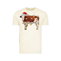 Vintage Arctic Christmas cow Vintage Tee - MaliasSmallBusiness