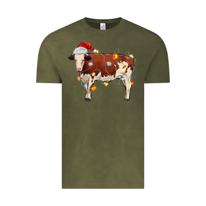 Christmas Cow Vintage Tee by MaliasSmallBusiness | Teevron