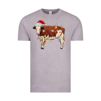 Vintage Zinc Christmas cow Vintage Tee - MaliasSmallBusiness