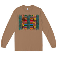 Toasted Coconut sunflower serape brush stroke Long Sleeve Tee - Artiststas
