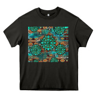 Asphalt gemstone turquoises aztec leopard cowhide Heavy Core Tee - Artiststas