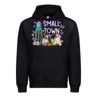 Black Small Town Easter Day Urban Hoodie - CowhideDigitalArt