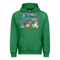 Emerald Small Town Easter Day Urban Hoodie - CowhideDigitalArt