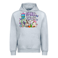 Heather Grey Small Town Easter Day Urban Hoodie - CowhideDigitalArt