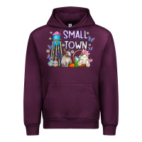 Mauve Wine Small Town Easter Day Urban Hoodie - CowhideDigitalArt