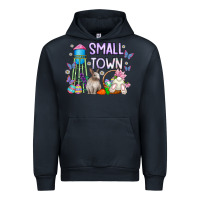 Navy Small Town Easter Day Urban Hoodie - CowhideDigitalArt