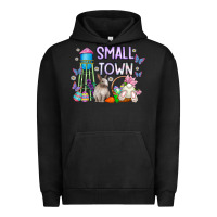 Pigment Black Small Town Easter Day Urban Hoodie - CowhideDigitalArt