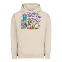 Pigment French Oak Small Town Easter Day Urban Hoodie - CowhideDigitalArt