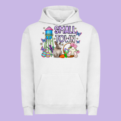 Small Town Easter Day Urban Hoodie Designed By Cowhidedigitalart