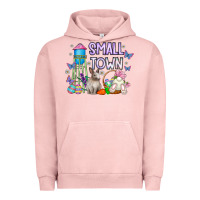 Pigment Salmon Small Town Easter Day Urban Hoodie - CowhideDigitalArt