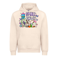 Sandshell Small Town Easter Day Urban Hoodie - CowhideDigitalArt