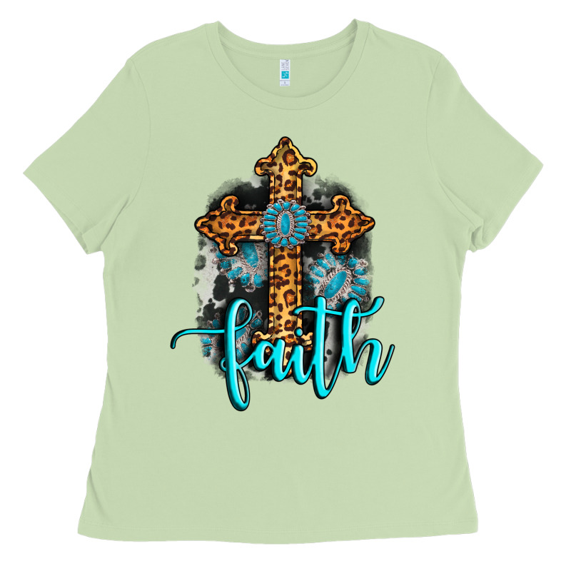 Faith Western Turquoise Ladies Tee by AdoDesignShop | Teevron