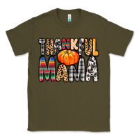 Army Green Thankful Mama Classic Tee - MaliasSmallBusiness