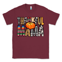 Burgundy Thankful Mama Classic Tee - MaliasSmallBusiness
