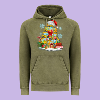 Christmas Tree With School Bus Vintage Hoodie Designed By Maliassmallbusiness