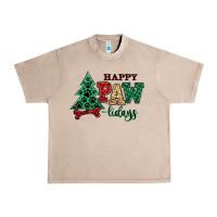 French Oak happy pawlidays christmas pets Urban Heavy Tee - MaliasSmallBusiness