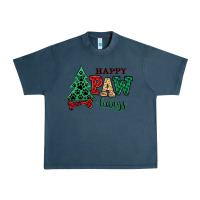 Midnight Navy happy pawlidays christmas pets Urban Heavy Tee - MaliasSmallBusiness