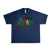 Navy happy pawlidays christmas pets Urban Heavy Tee - MaliasSmallBusiness