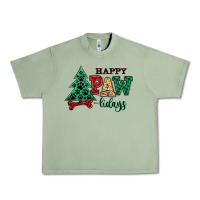 Oil Green happy pawlidays christmas pets Urban Heavy Tee - MaliasSmallBusiness