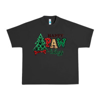 Pigment Black happy pawlidays christmas pets Urban Heavy Tee - MaliasSmallBusiness