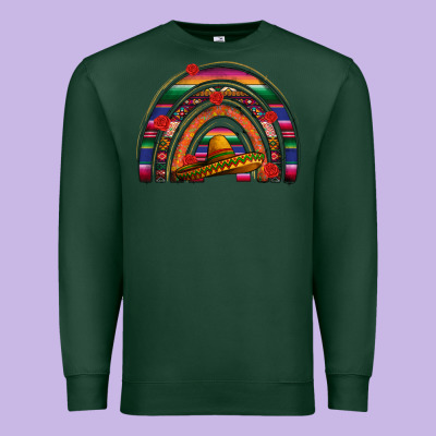 Mexico Rainbow Premium Sweatshirt Designed By Fadigitalartstudio