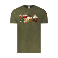 Vintage Olive lumberjack coffee Vintage Tee - MaliasSmallBusiness