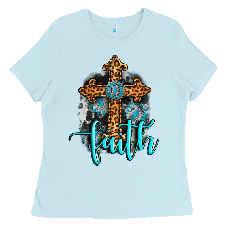 Faith Western Turquoise Ladies Tee by AdoDesignShop | Teevron
